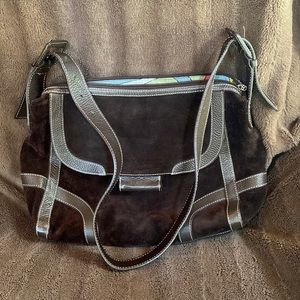 Maxx New York like new suede purse with leather trim